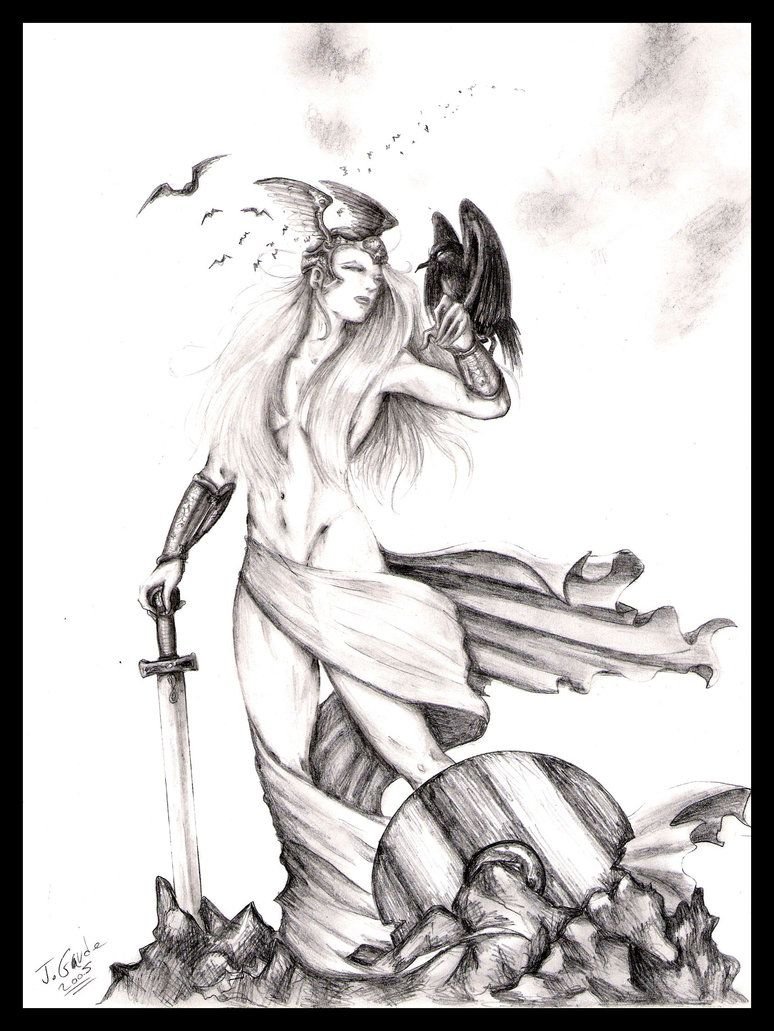 Валькирия Скандинавская мифология тату