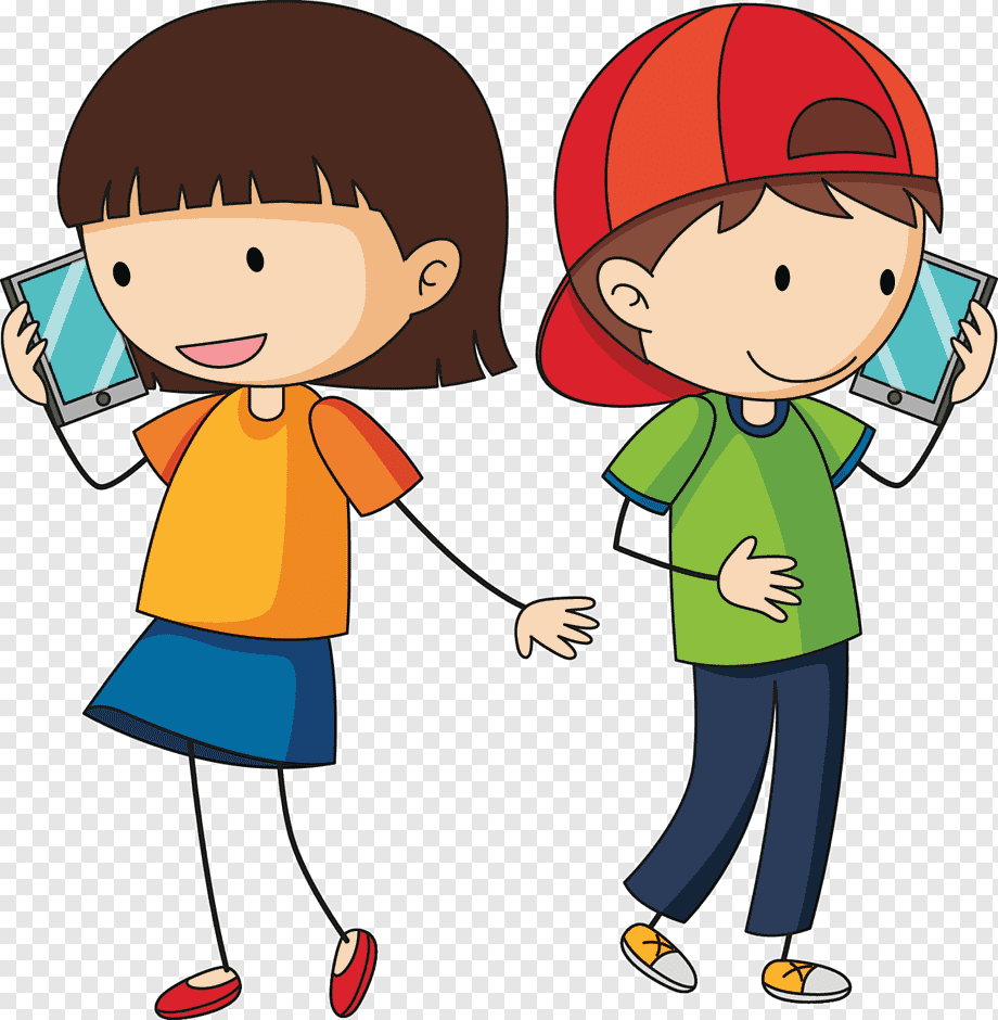 Мальчик с телефоном мультяшный