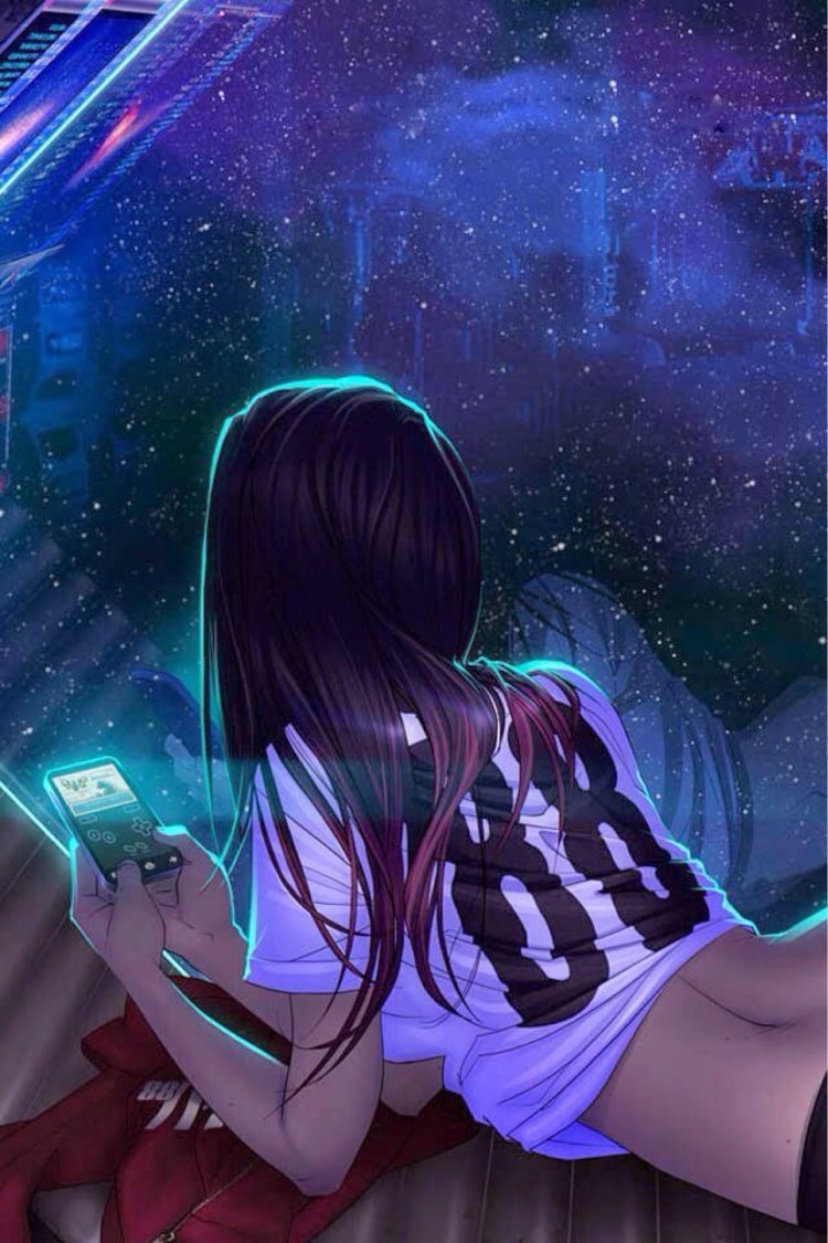 Аватарка девушка в наушниках