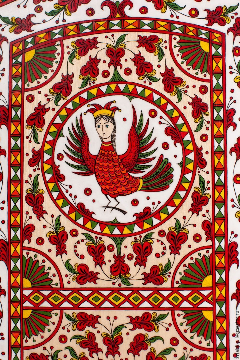 Северодвинская роспись птица Сирин