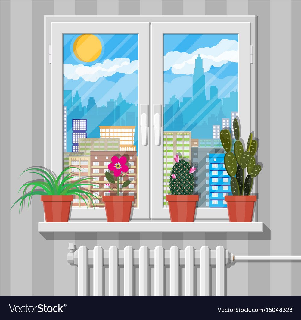 Нарисовать окно в квартире