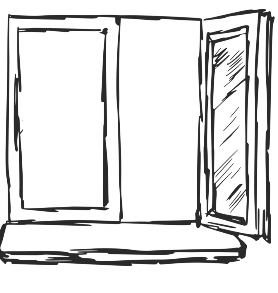 Окно карандашом