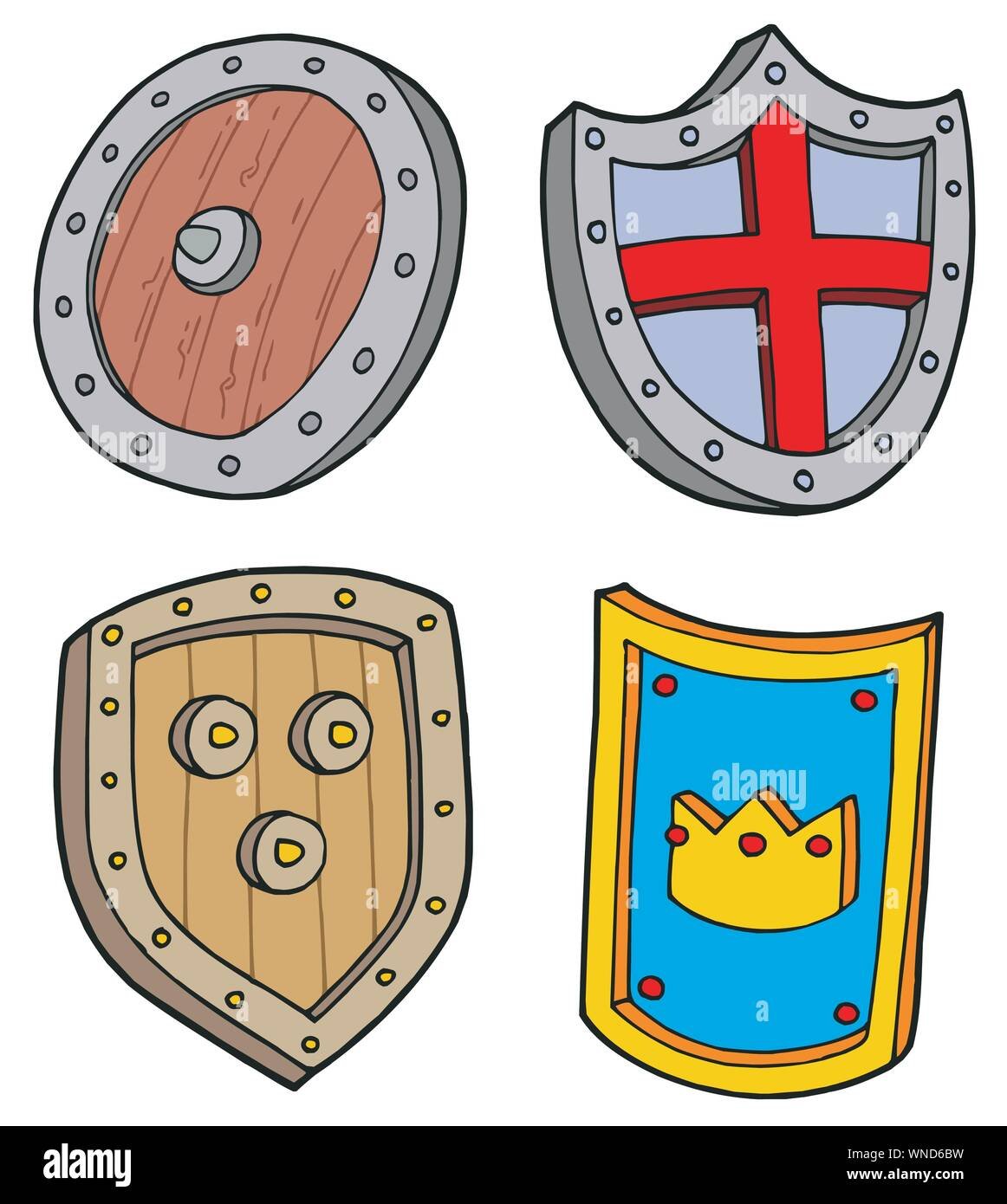 Каплевидный щит воина древней Руси