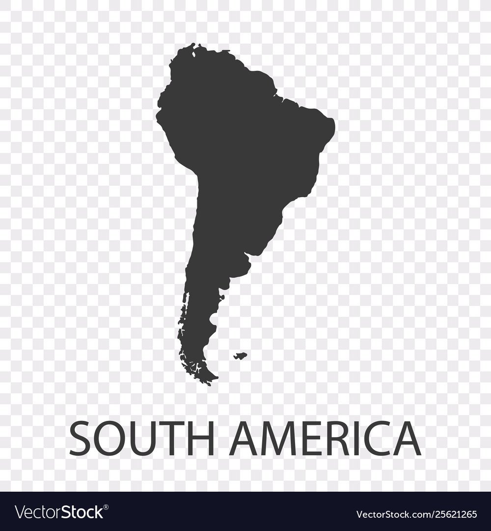 Материк Южная Америка на карте