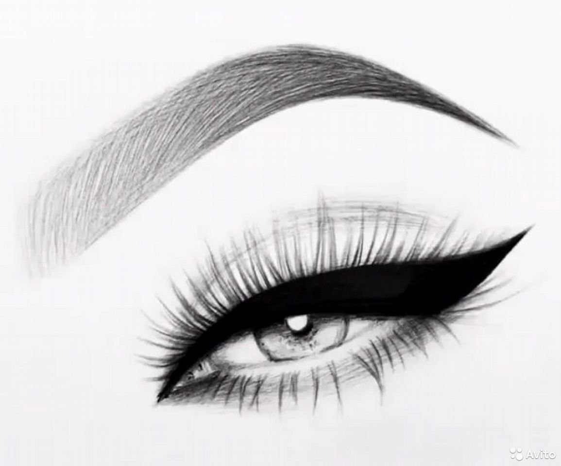 Ресницы карандашом