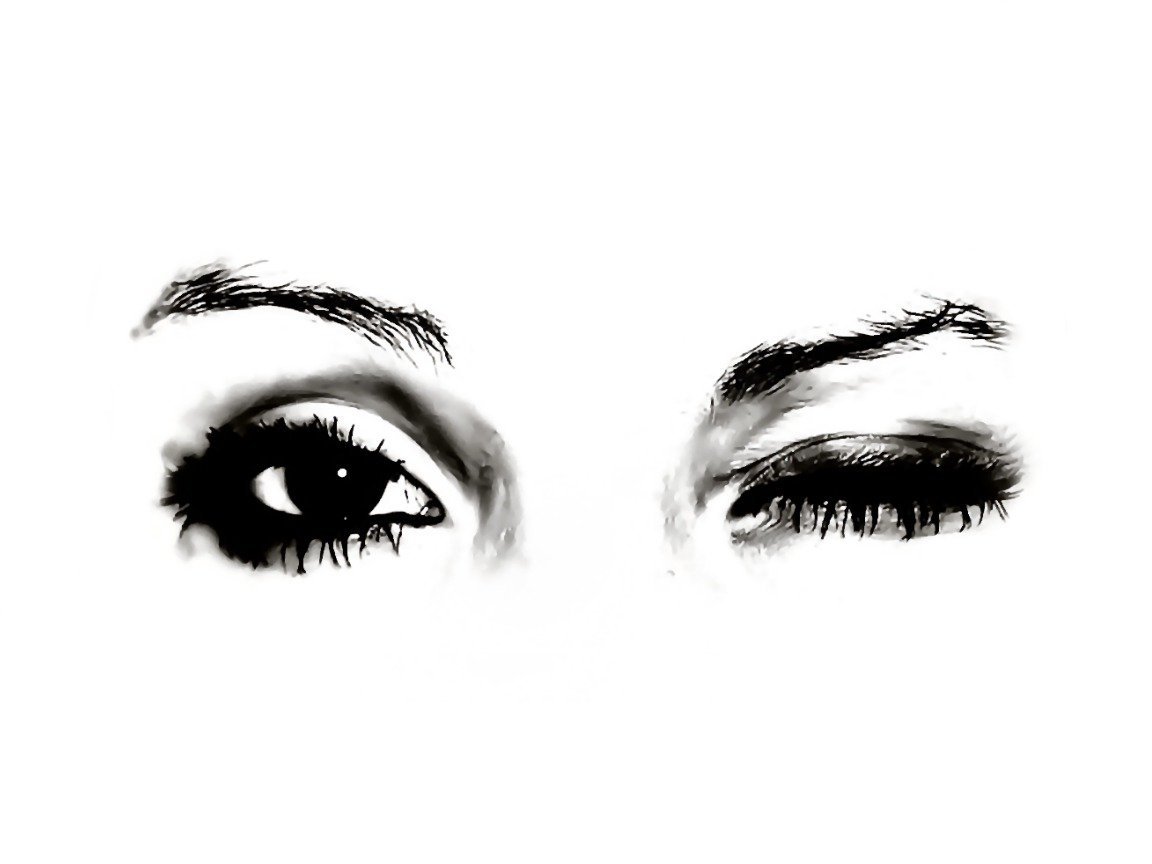 Глаз черно белый