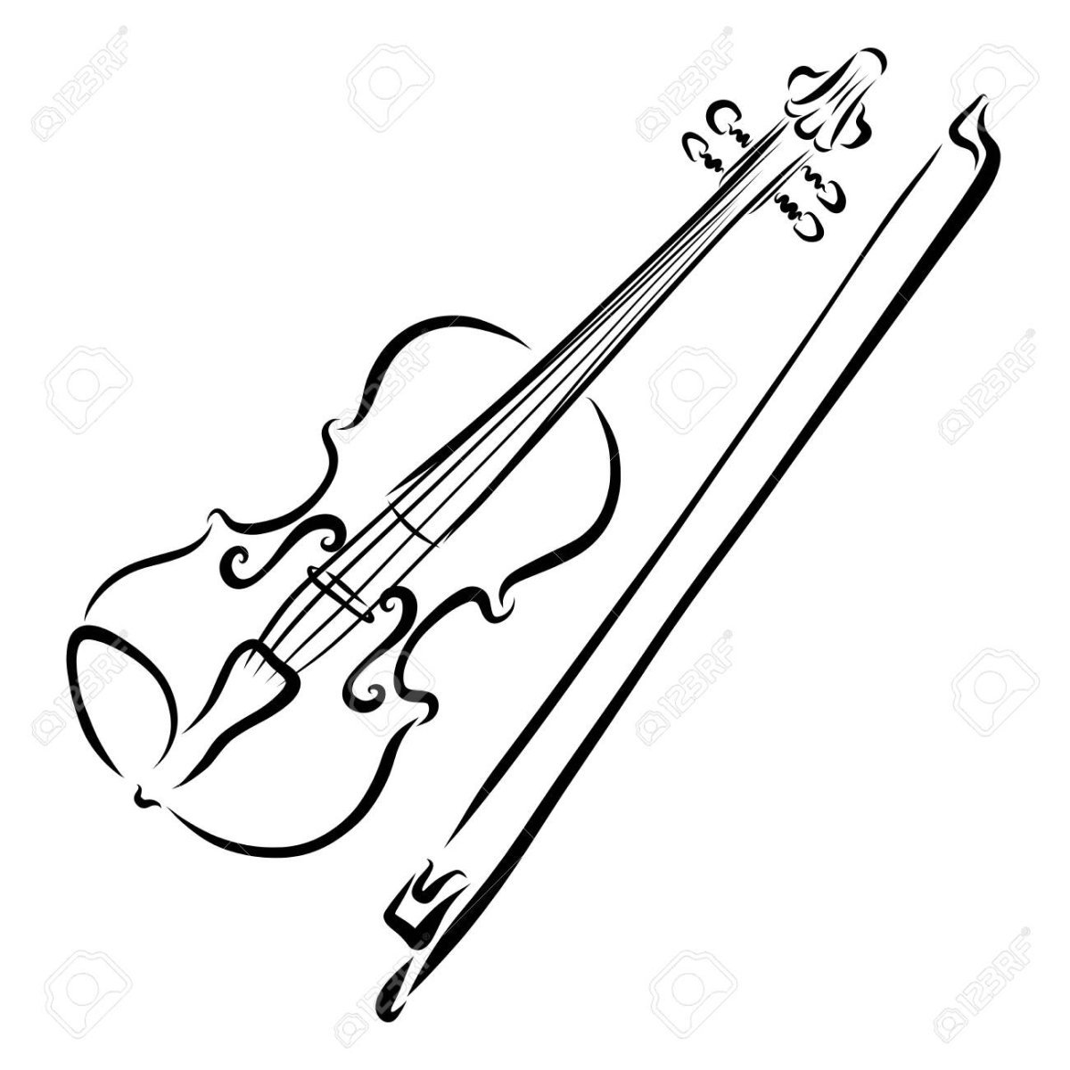 Скрипач на черном фоне