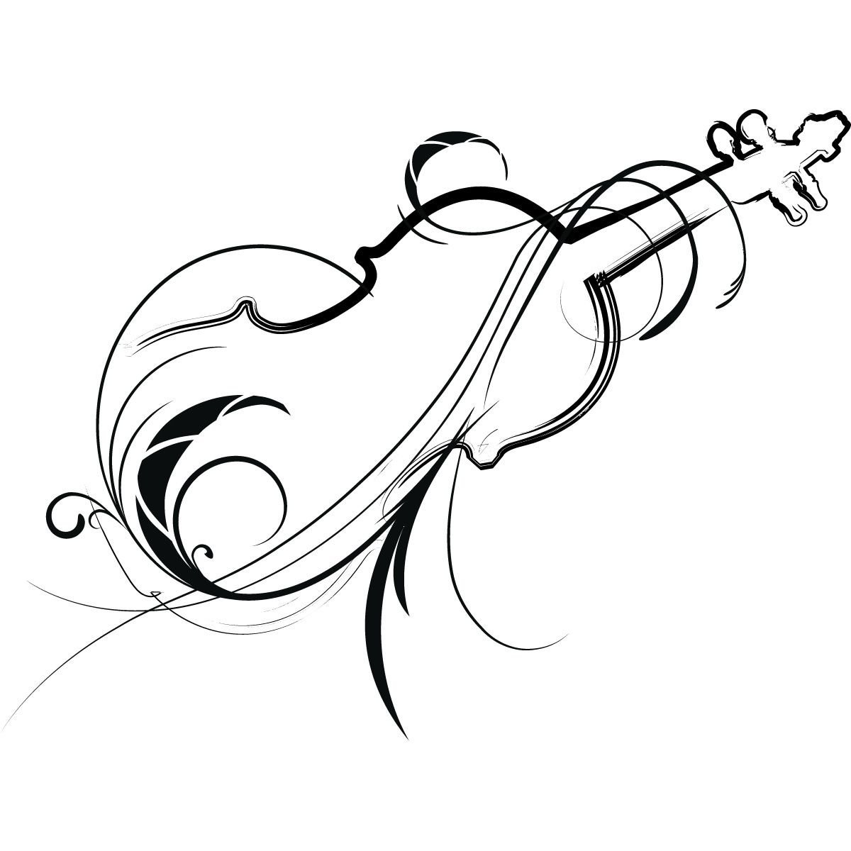 Скрипка силуэт
