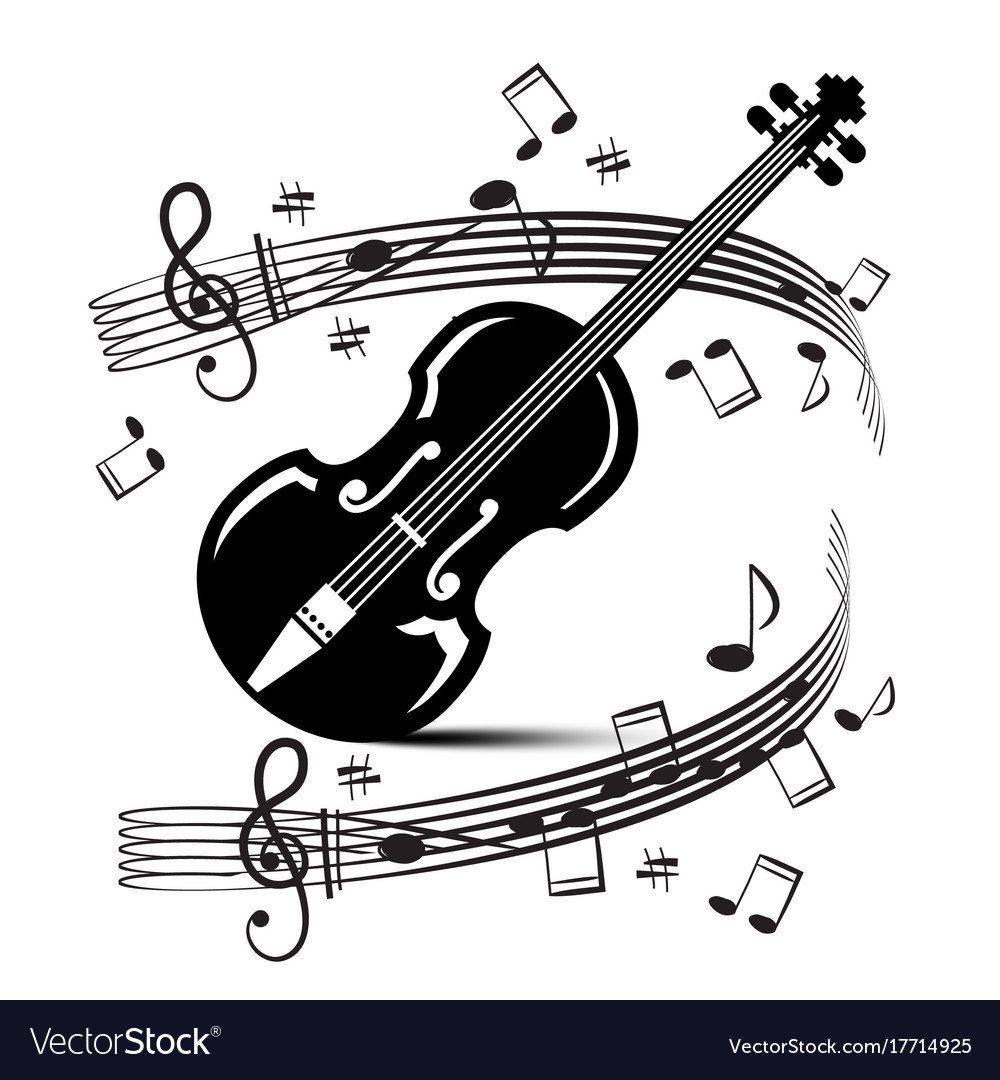 Скрипка векторное изображение