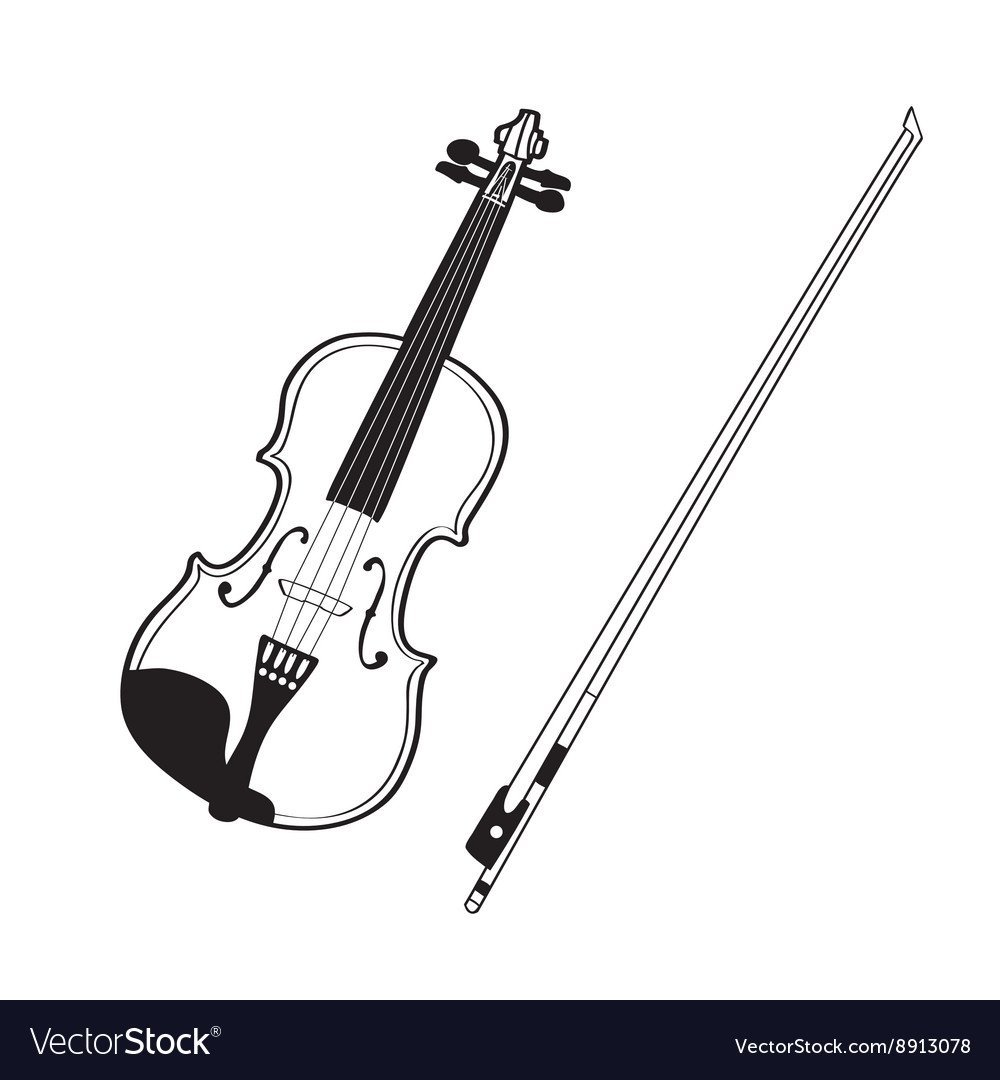 Рисуем скрипку с нотами