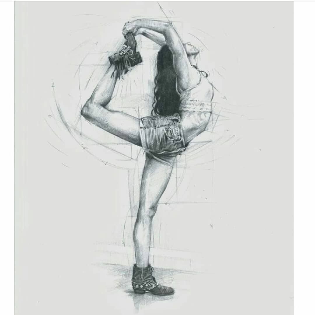 Набросок танцующей девушки