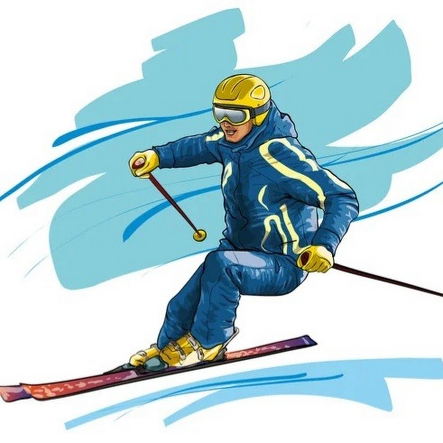 Картинки лыжника для печати