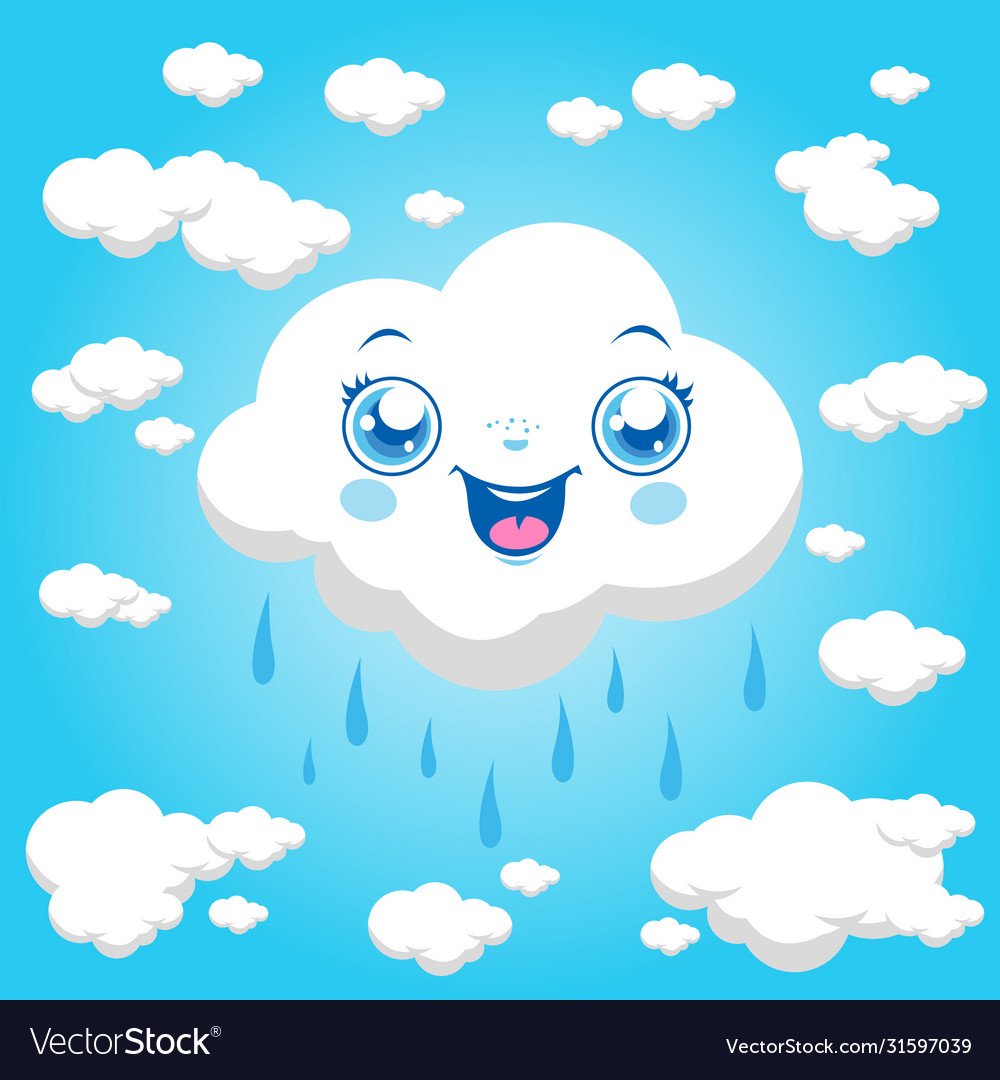 Веселое облако с глазами