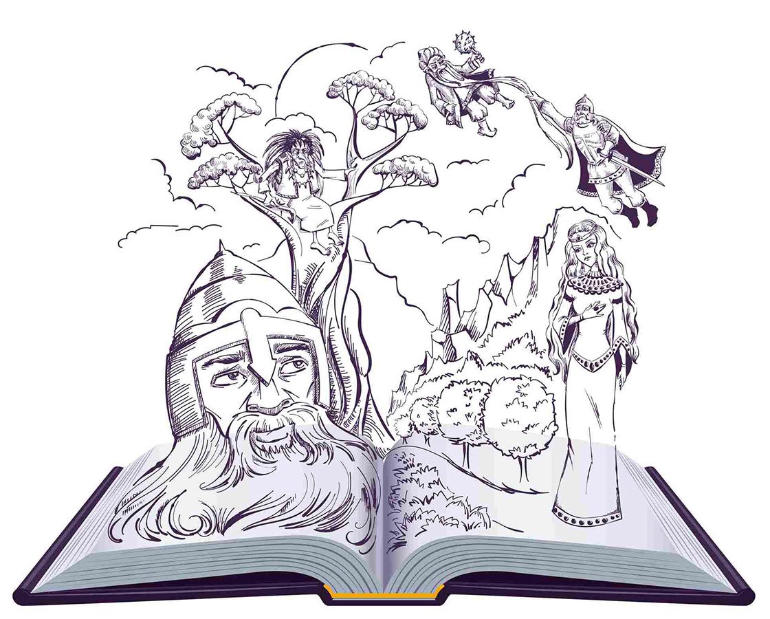 Раскраска к поэме Руслан и Людмила