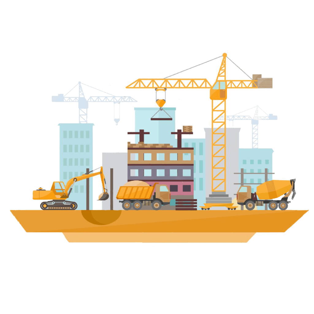 Строительная площадка на прозрачном фоне