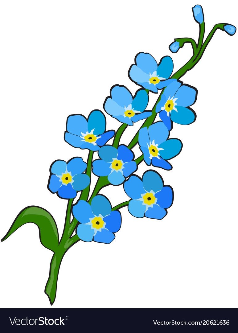 Незабудка стилизация