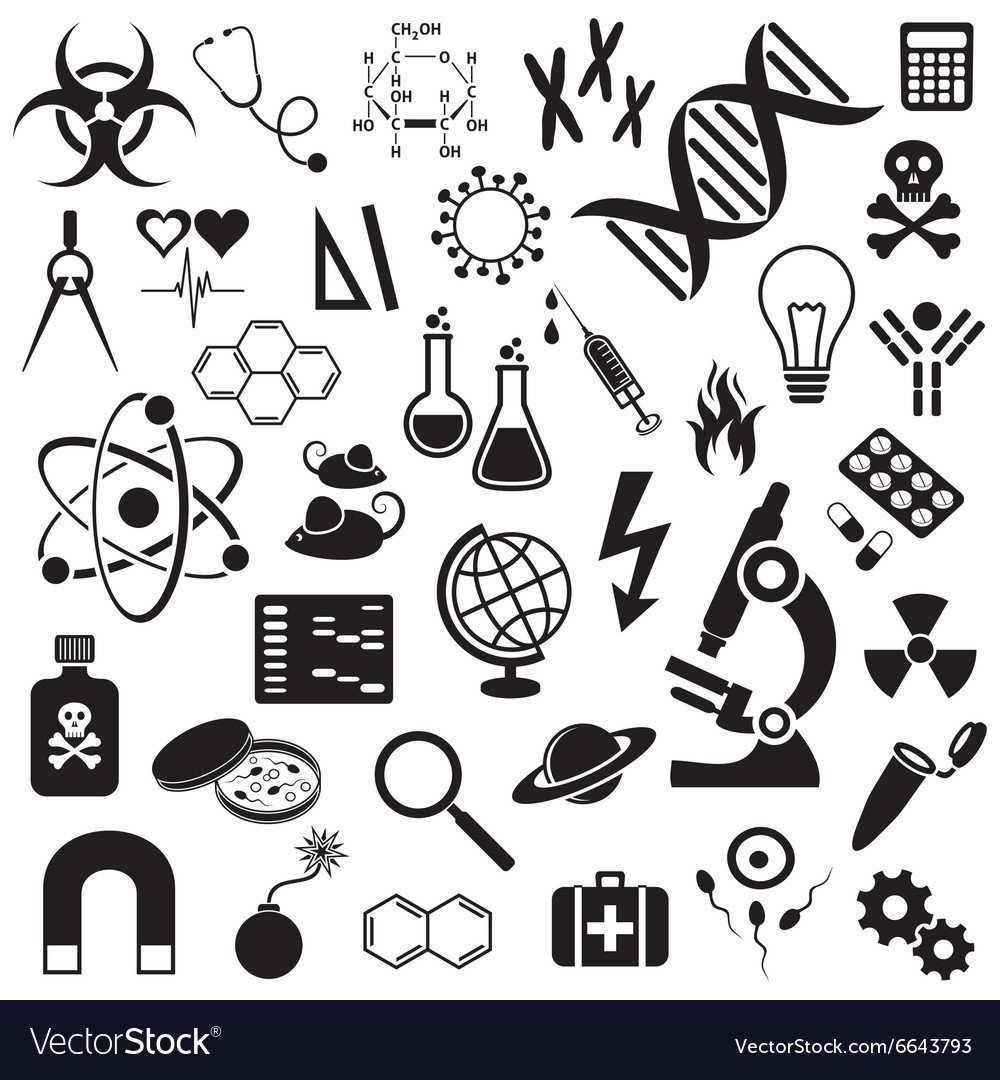 Векторные иконки наука