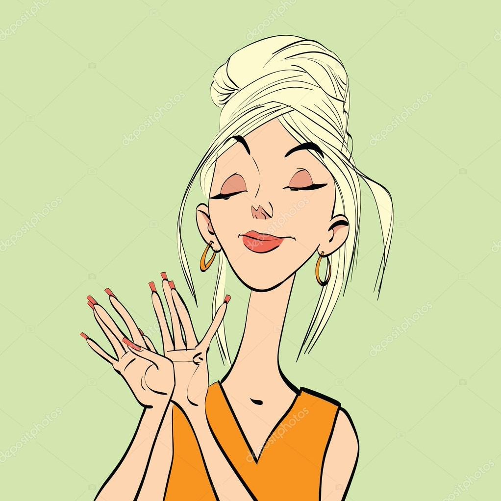 Шарж мастера по маникюру