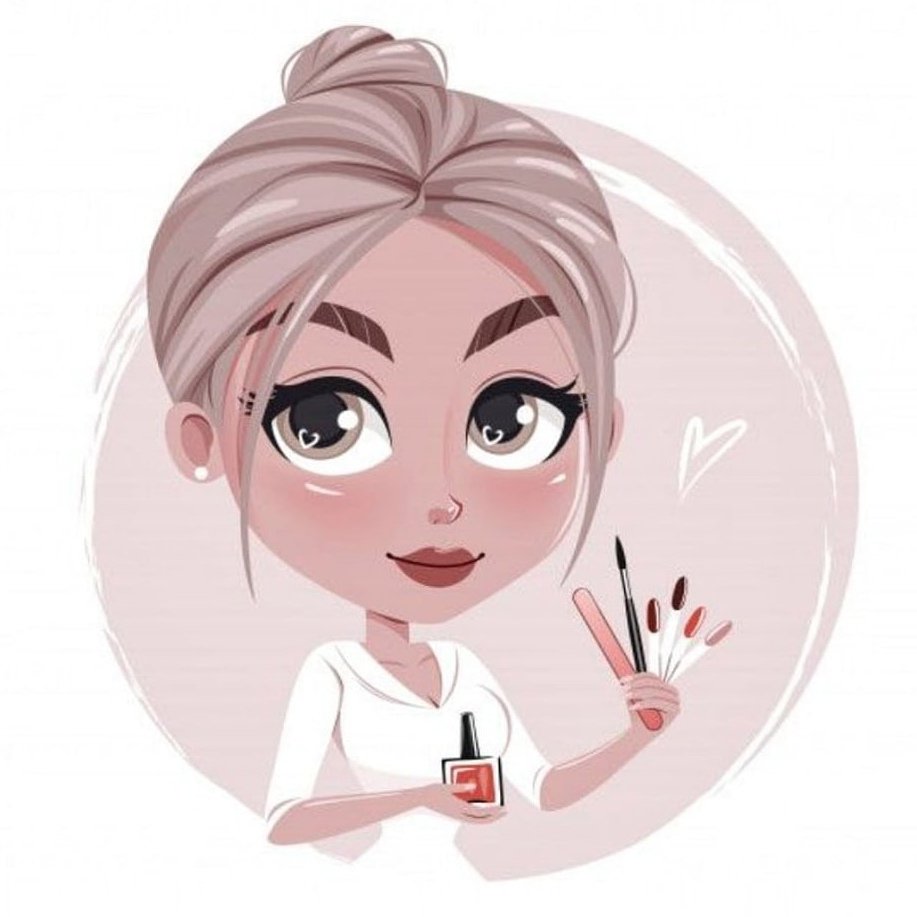 Девушка мультяшная и ногтями