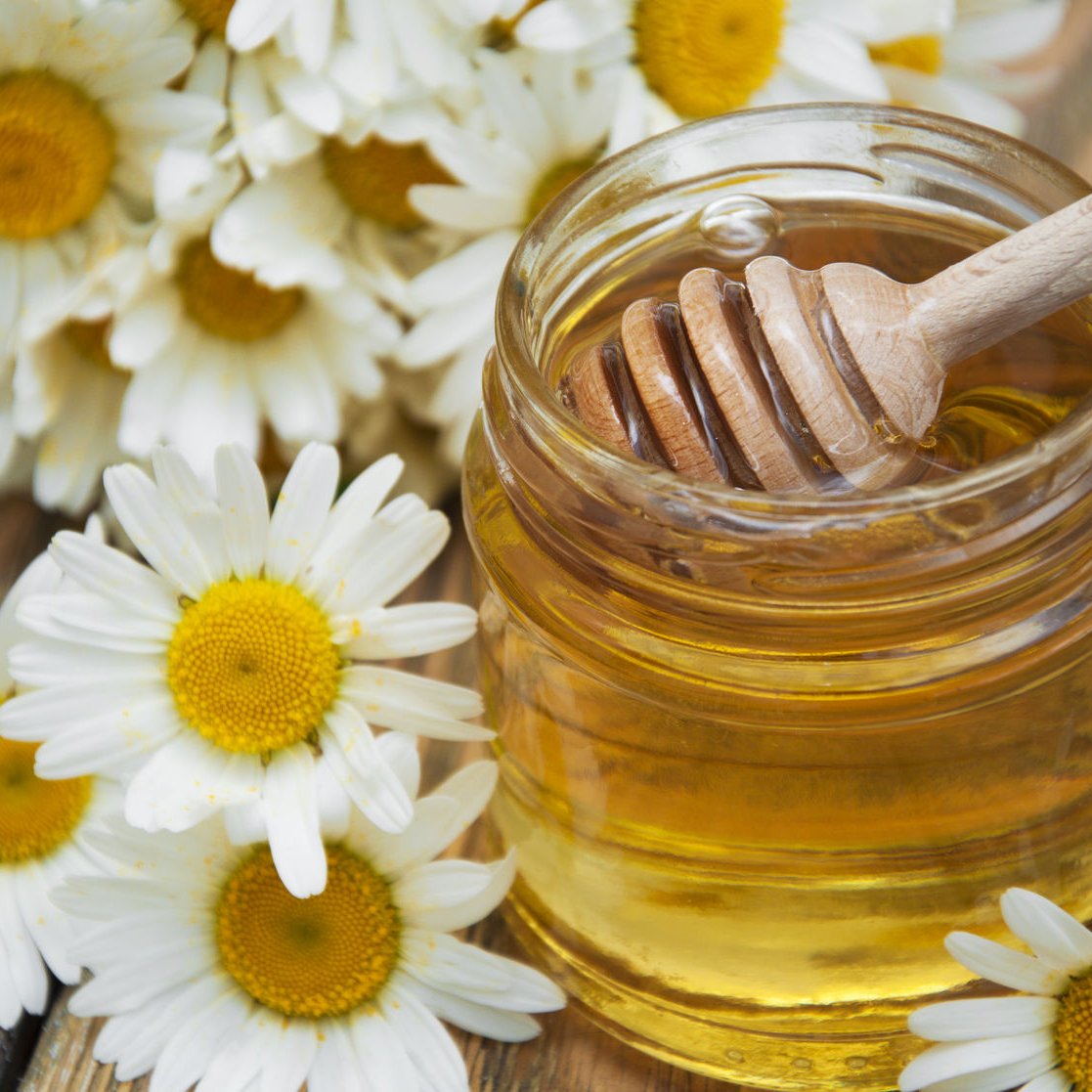 Банка меда вектор