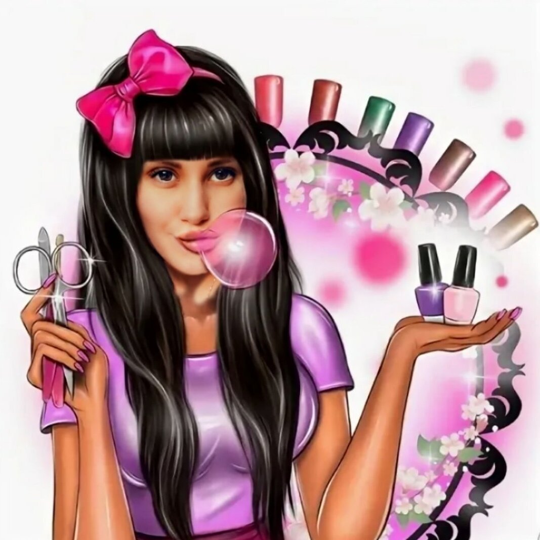 Девушка на маникюре в салоне