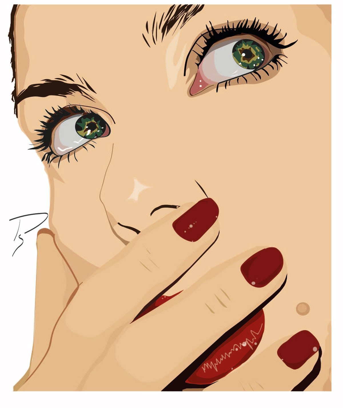 Мультяшные девушки с маникюром