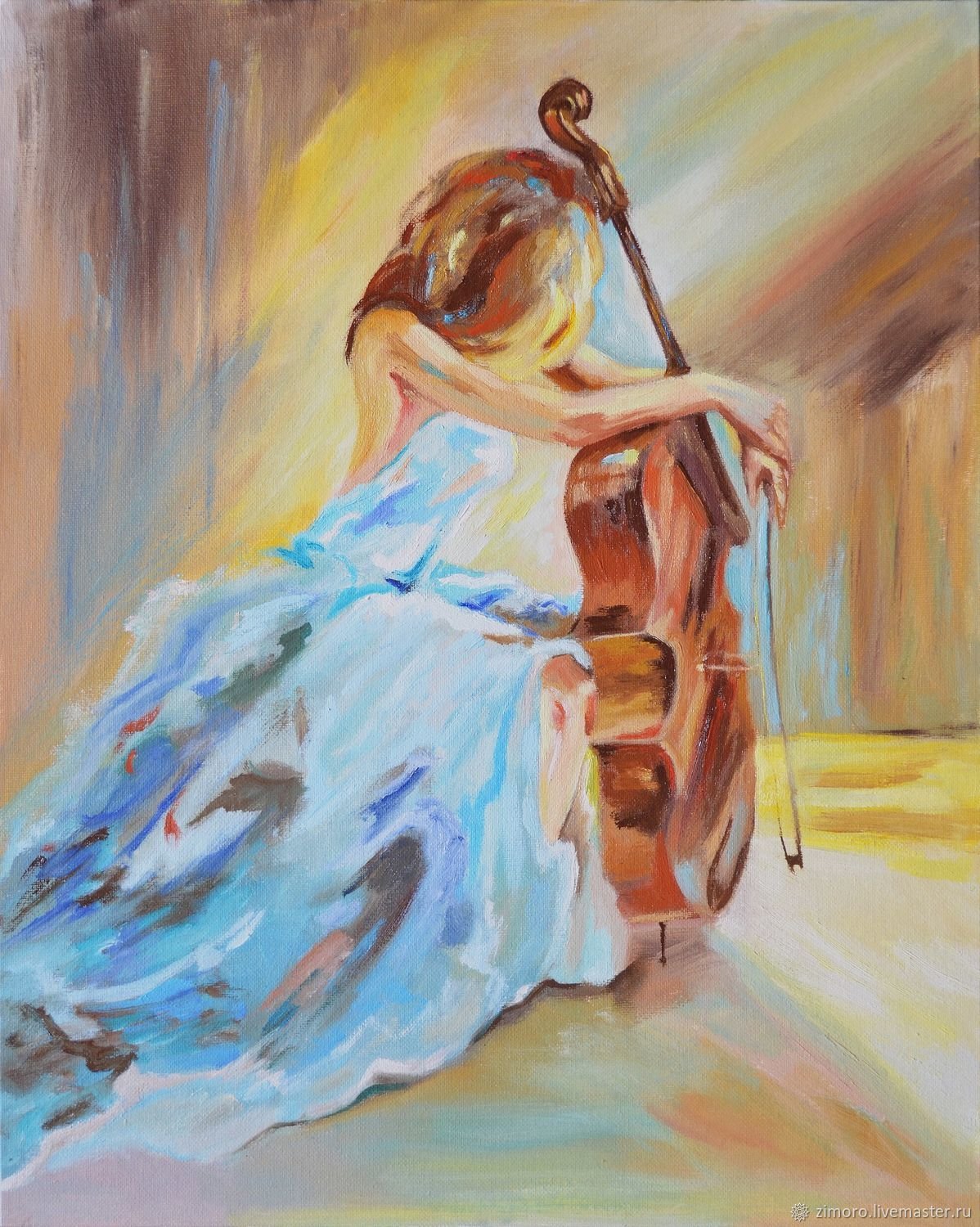 Картина виолончелист