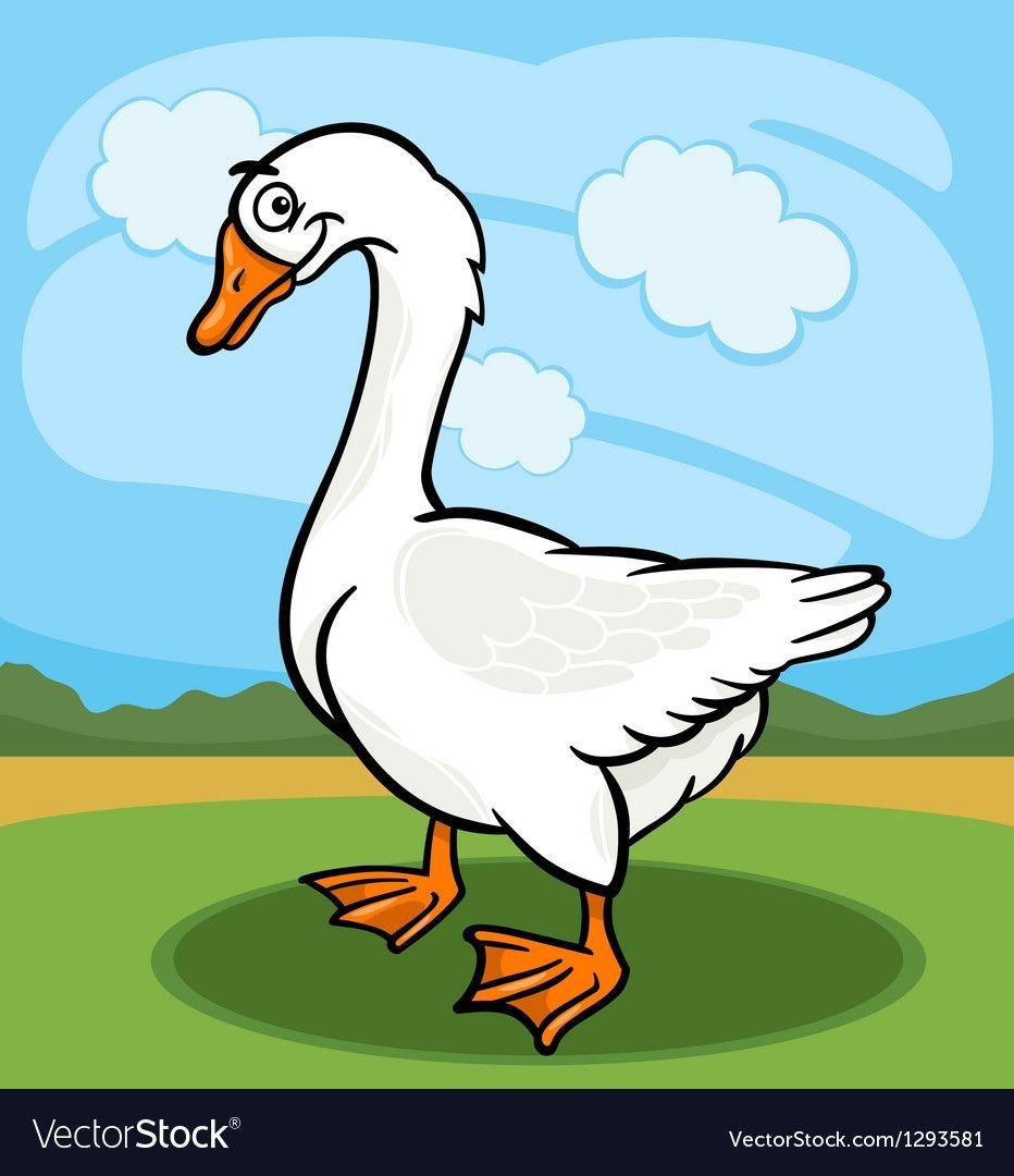Гусь рисунок