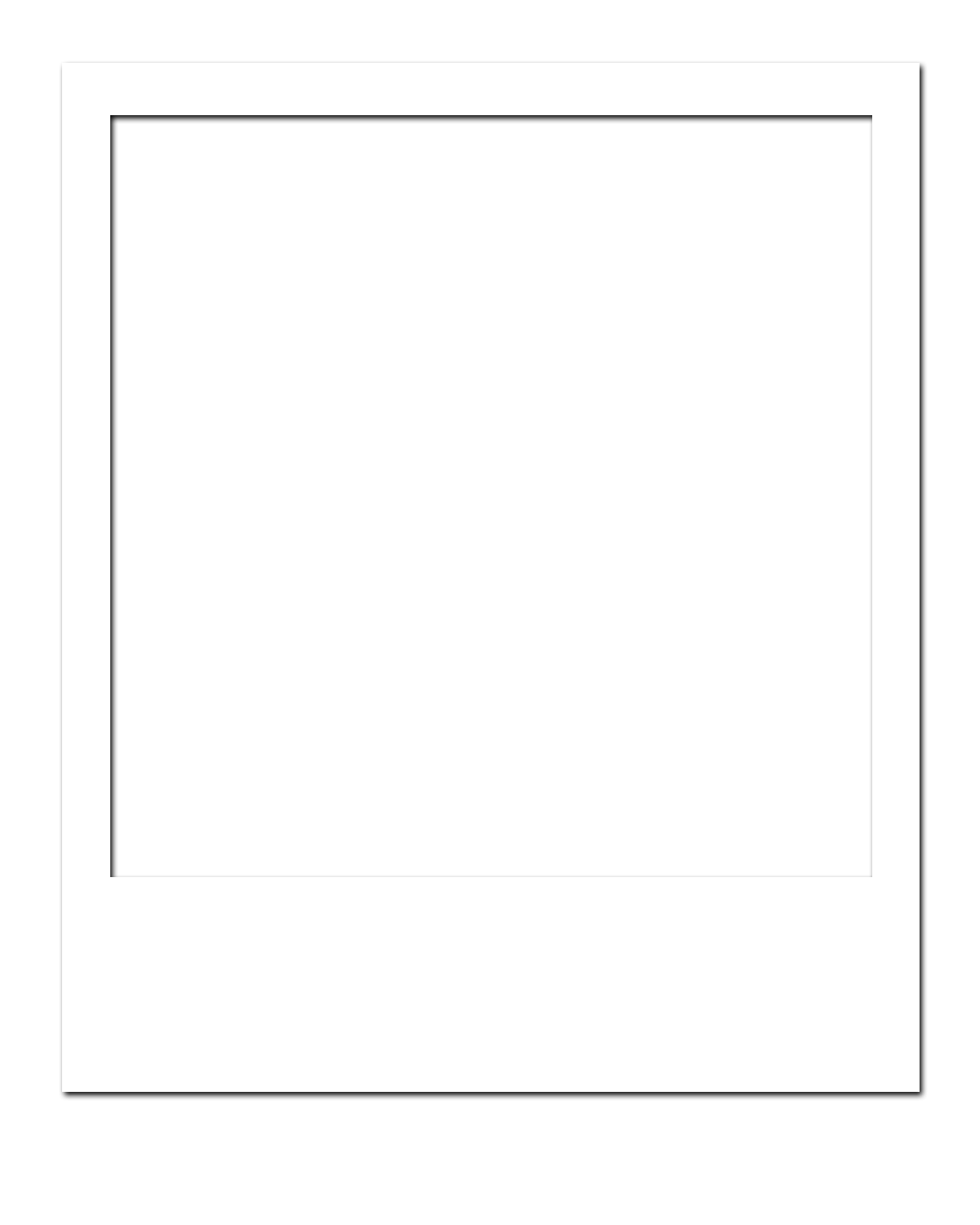 Белая рамка полароид