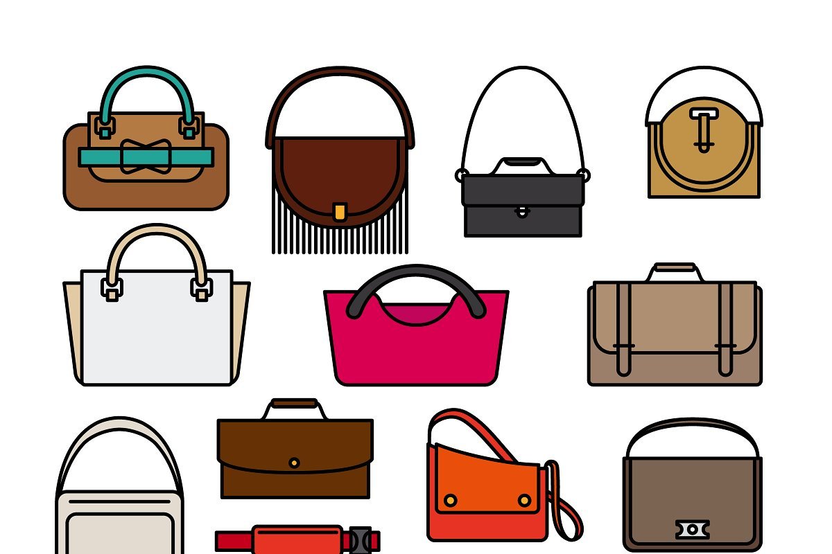 Значок сумка женская