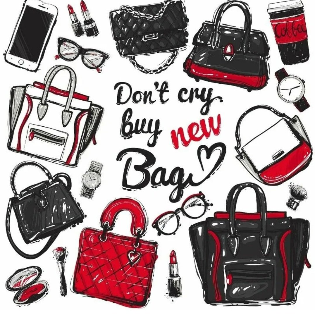 Рисунки брендовых сумок