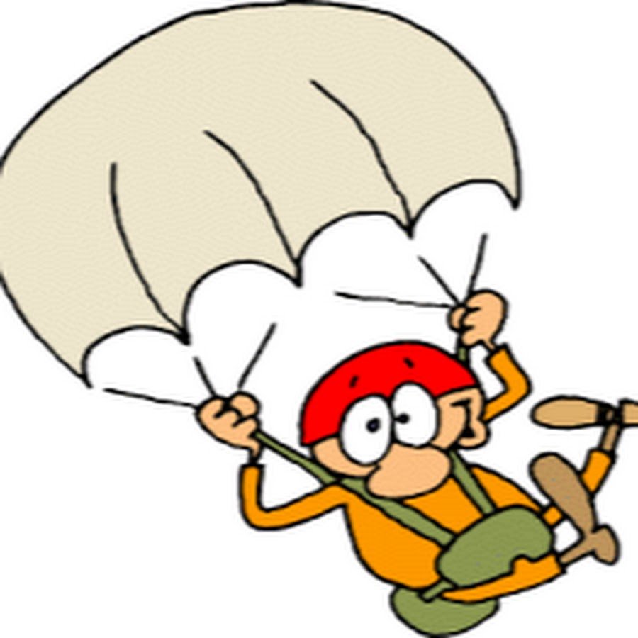 Шарж с парашютом