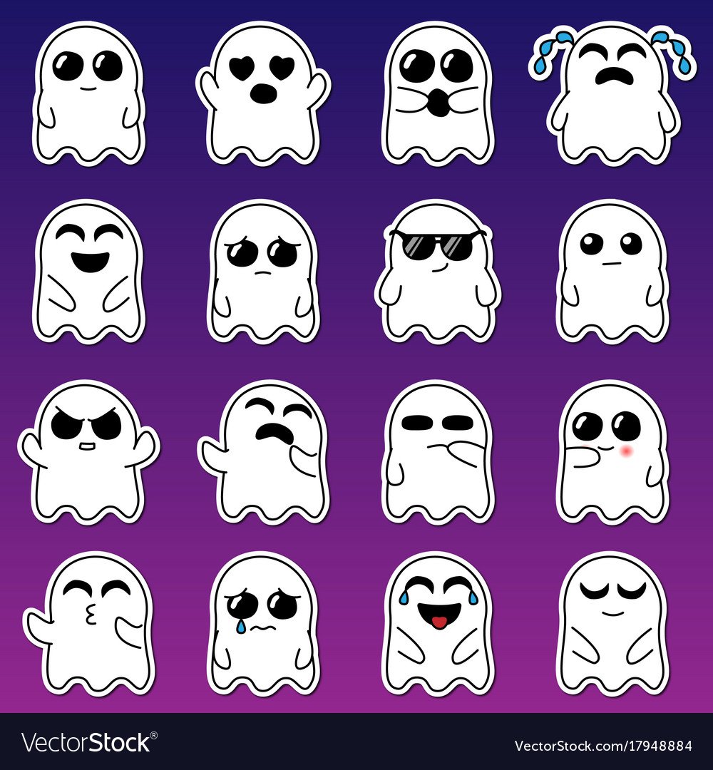 Наклейки привидение