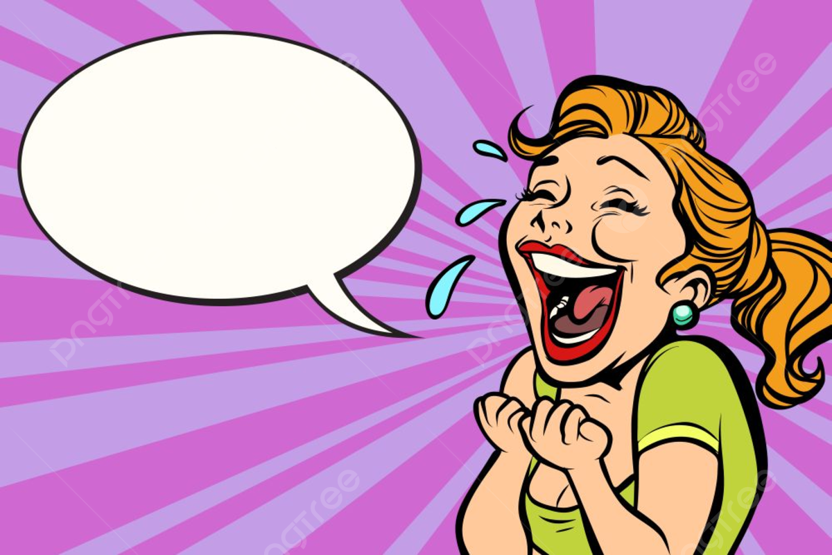 Женщина смеется арт