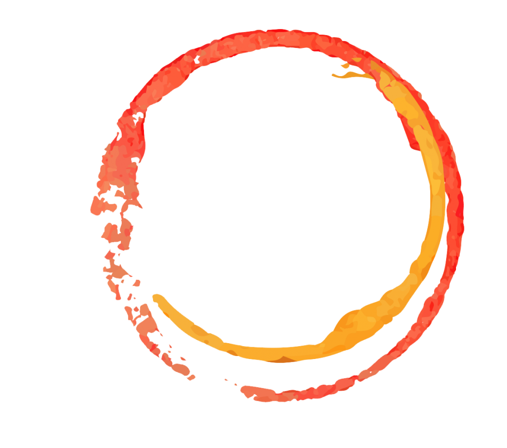 Рамка круглая оранжевая