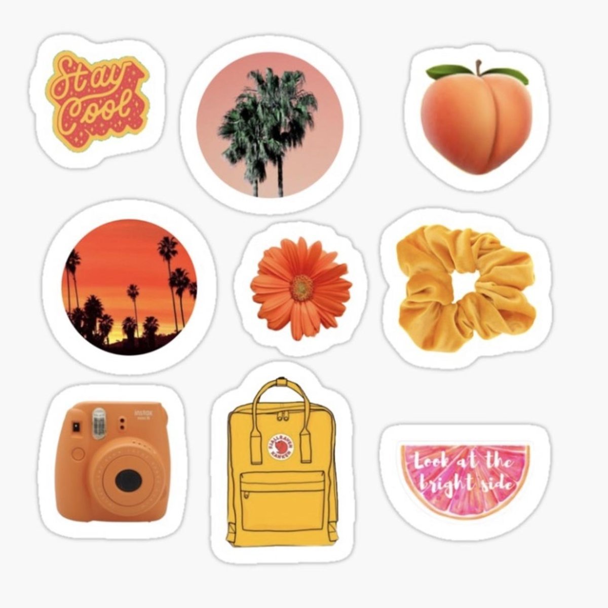 Наклейка оранжевая