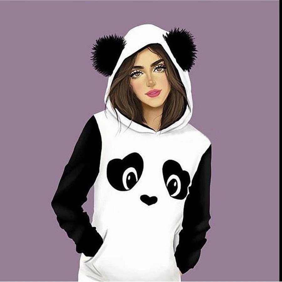 Девушка в костюме панды арт