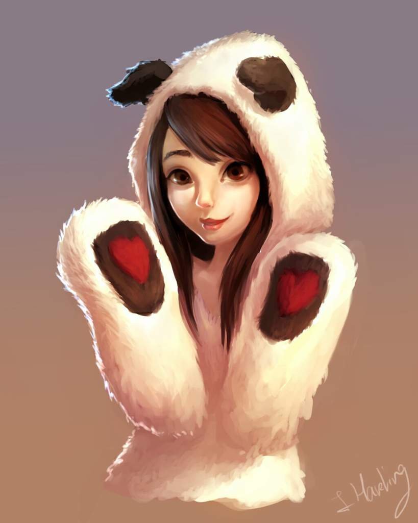 Девочка в костюме панды