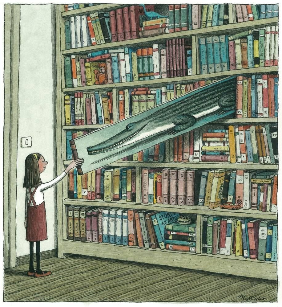 Кошки в библиотеке