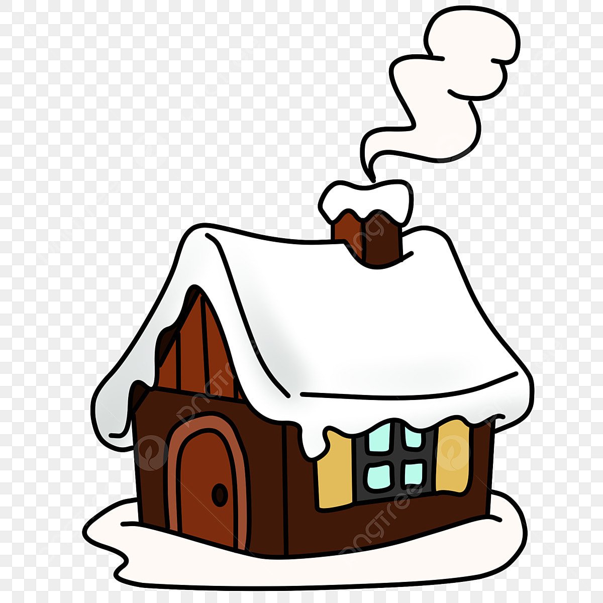 Нарисовать дом в шапке и чашкой