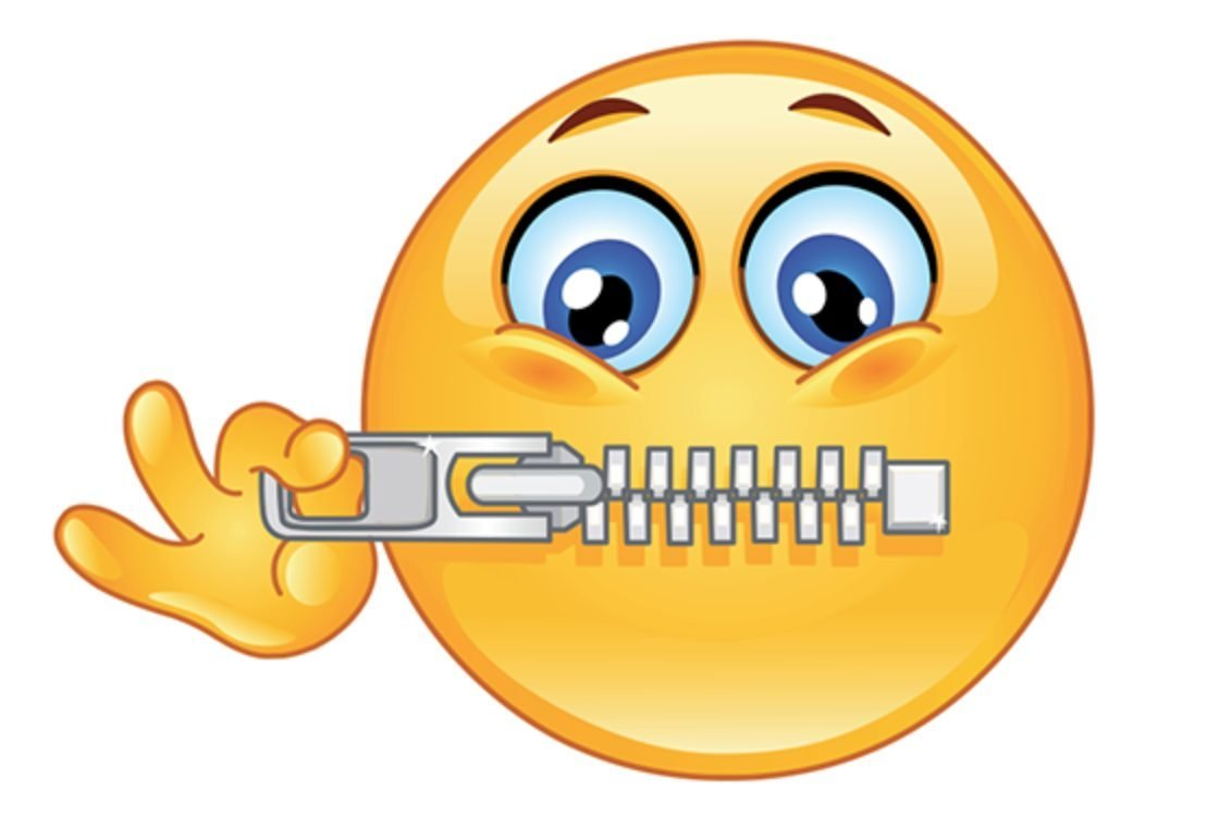 Смайлик рот на замке