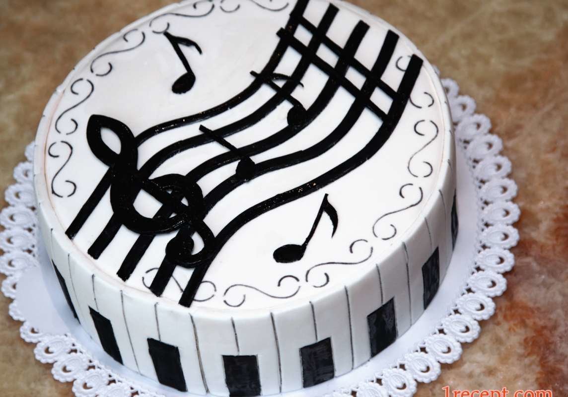 Открытки с нотами и цветами