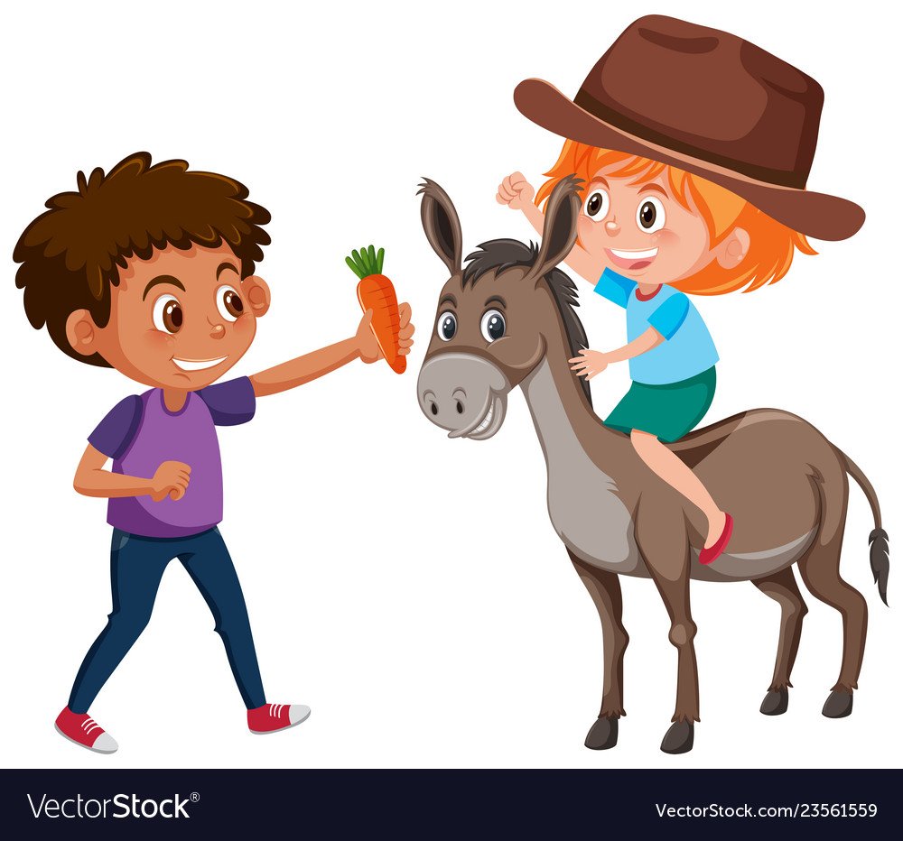 Ослик кушает