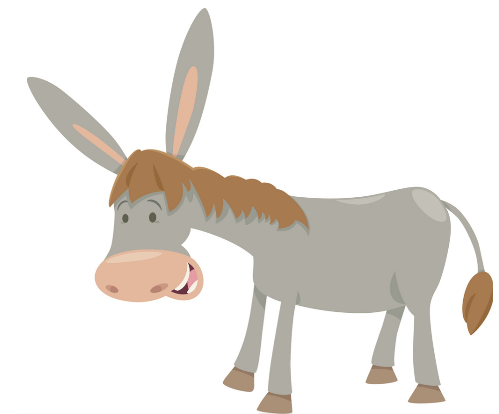 Веселый ослик