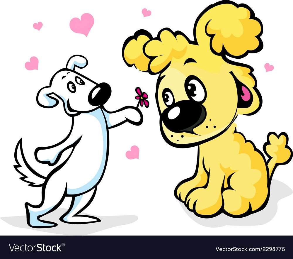 Две собаки рисунок