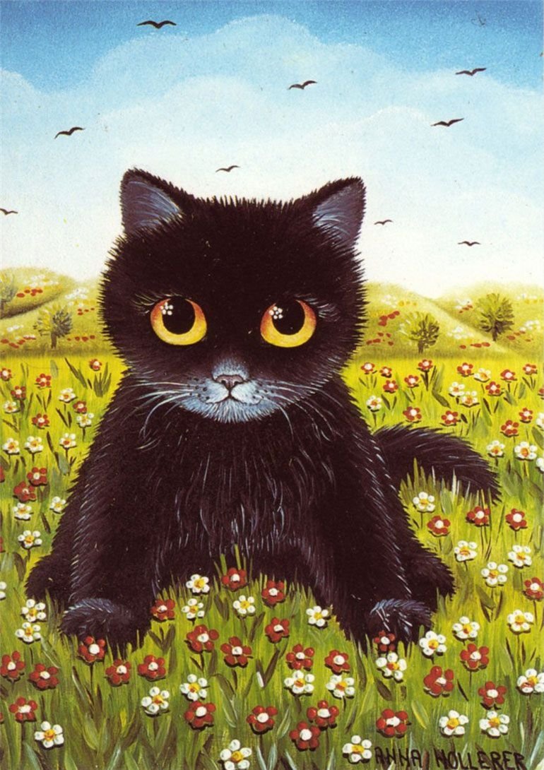 Аниме чёрный котёнок