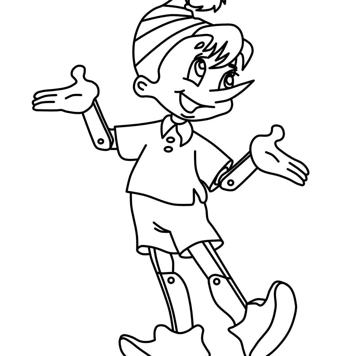 Раскраска. Пиноккио