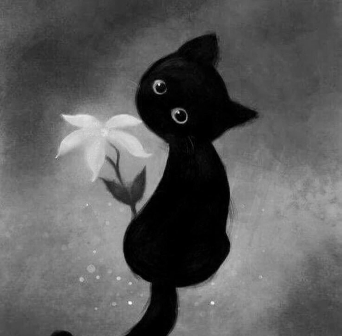 Котенок зимой арт