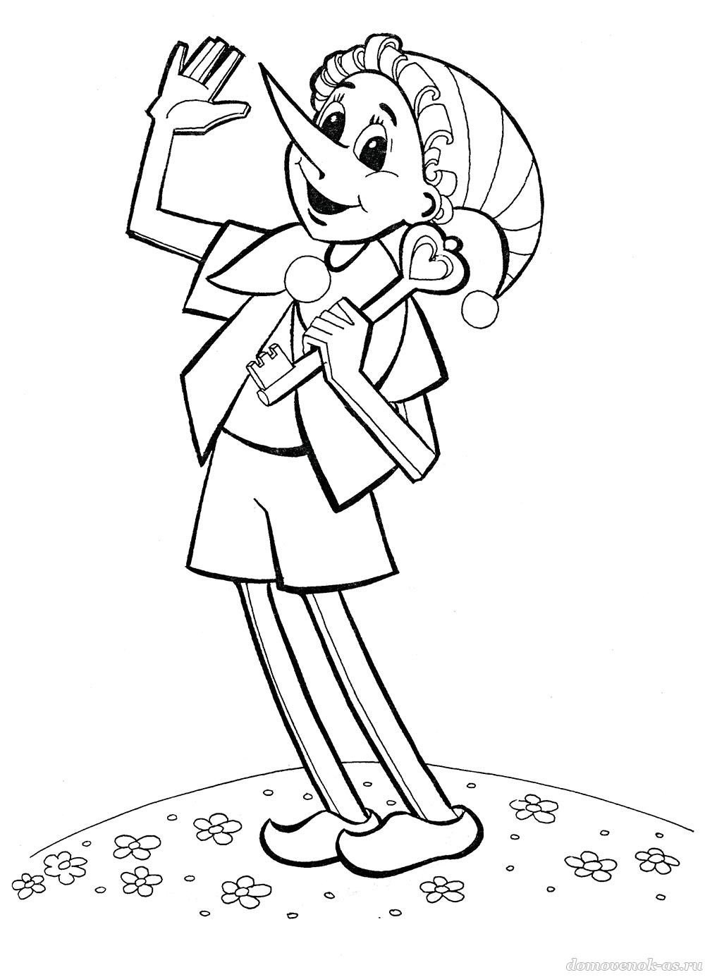 Буратино рисунок