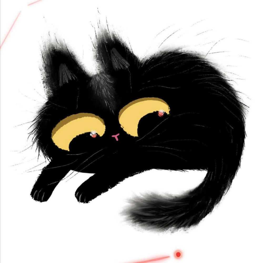 Черный котенок картинка для детей